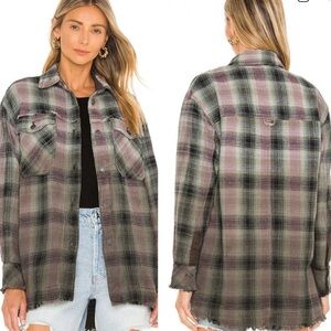We The Free Anneli Plaid Ombré Shirt Jacket
Size XS Spanish Olive Free People